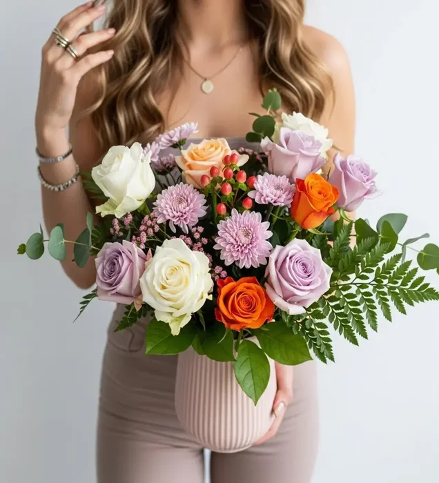 Celestia Bloom Vase İthal Gül Aranjmanı