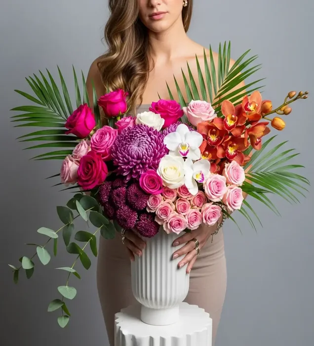 Doğum Günü Hediyesi Royal Garden Vase Premium Çiçek Aranjmanı